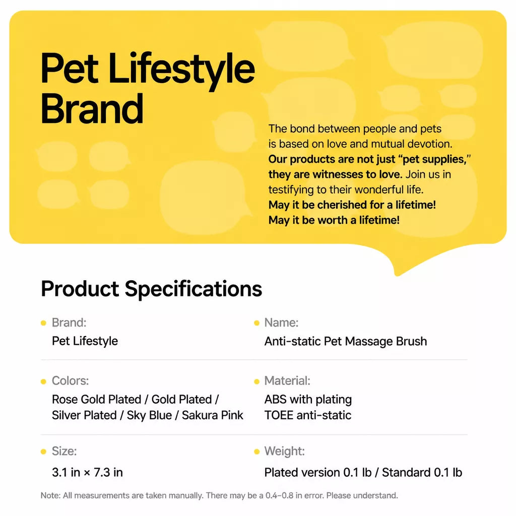 Pet Coat Grooming Brush for Small Dogs
