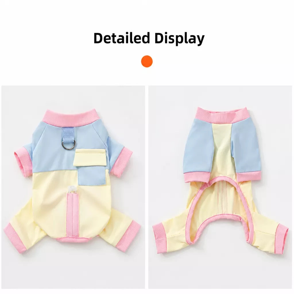 Lightweight Polyester Four-Leg Dog Summer Jumpsuit