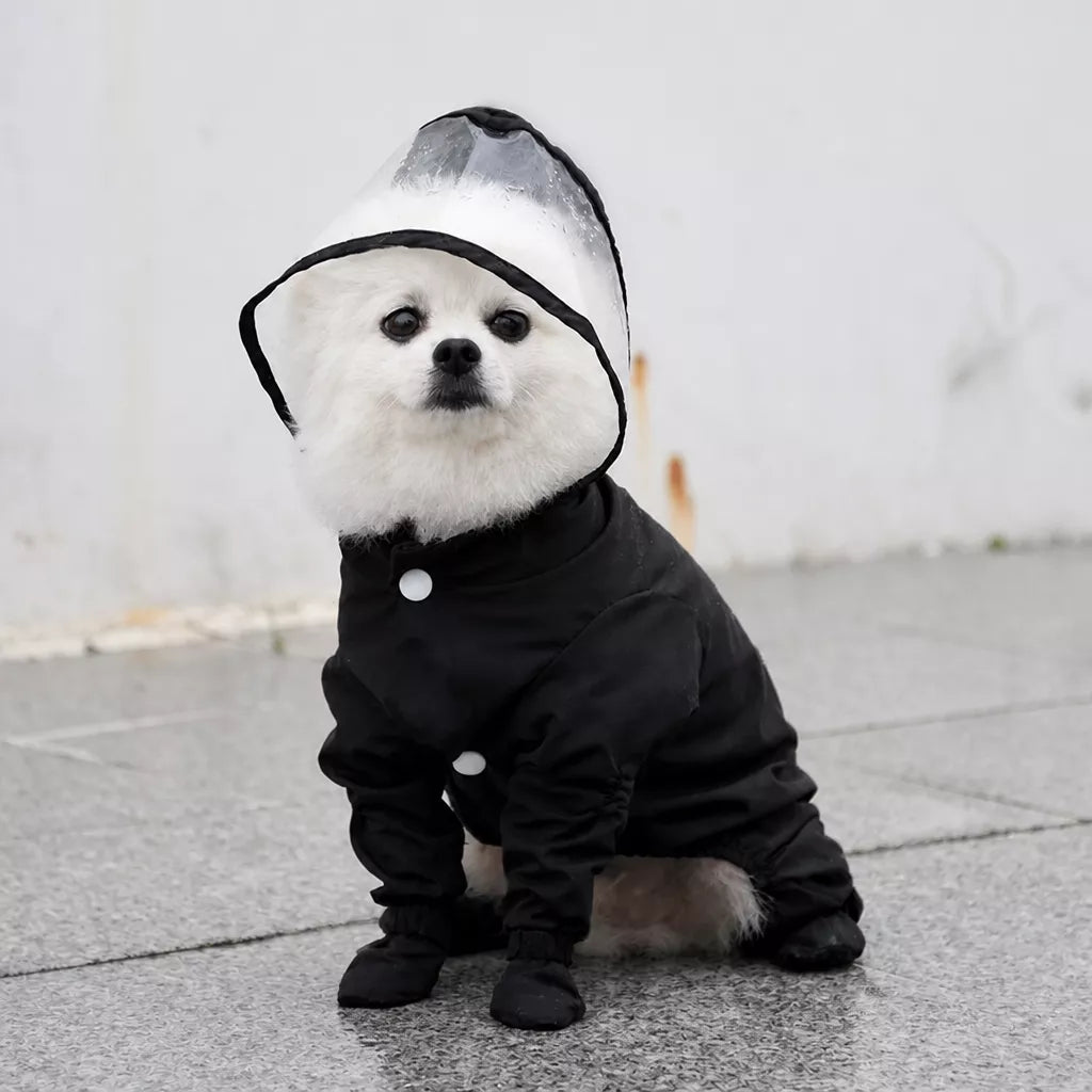 Four-Leg Waterproof Raincoat for Small Dogs