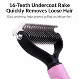 Cat Grooming Comb for Long Hair, Knots and Loose Fur