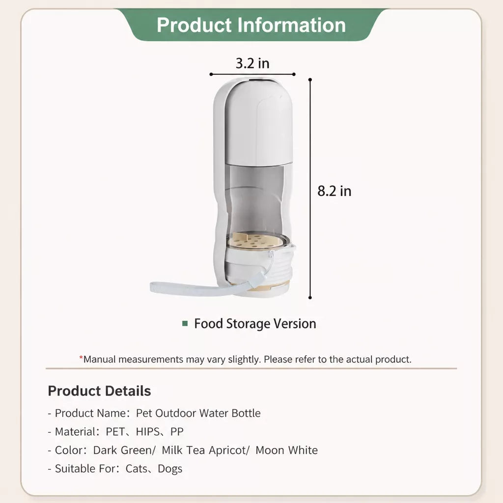Portable Foldable Pet Water Bottle for Dogs & Cats