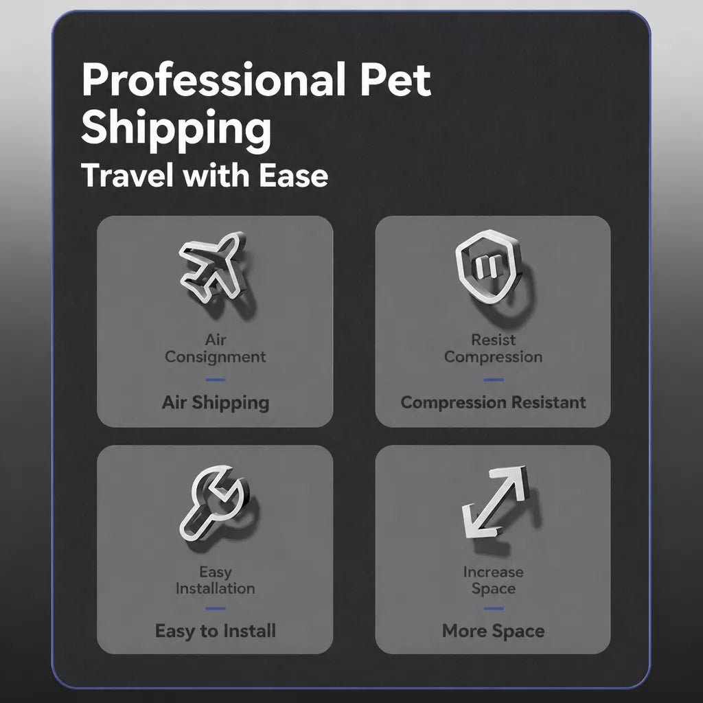 Pet Airline Travel Carrier with Hanging Bowl for Cats and Small Dogs