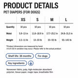 Disposable Pull-On Dog Diapers for Male and Female Dogs