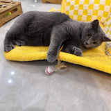 Cat Ball Toy with Feather Details