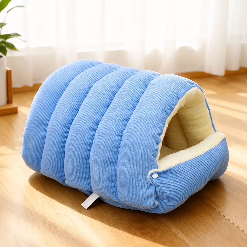 Semi-Enclosed EPE Foam Pet Bed with Snap-Button Design