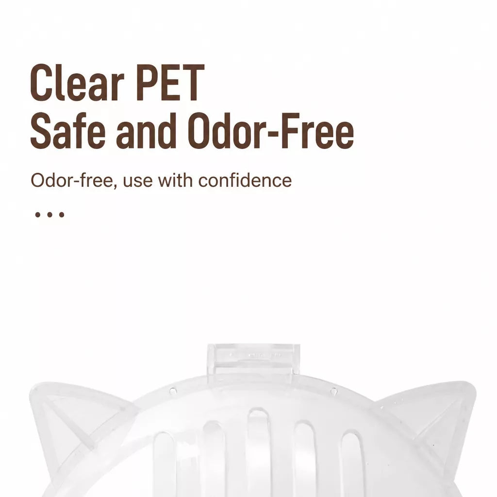 Plastic Recovery Cone for Cats During Grooming and Care