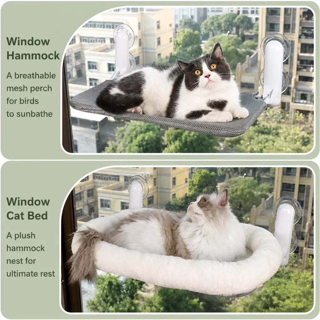 Cat Window Hammock with Suction Cup Mount