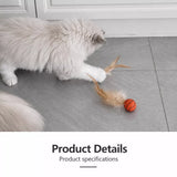 Cat Ball Toy with Feather Details