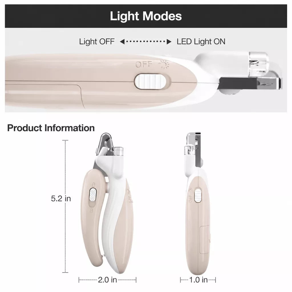 LED Pet Nail Clippers for Cats and Dogs