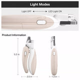 LED Pet Nail Clippers for Cats and Dogs