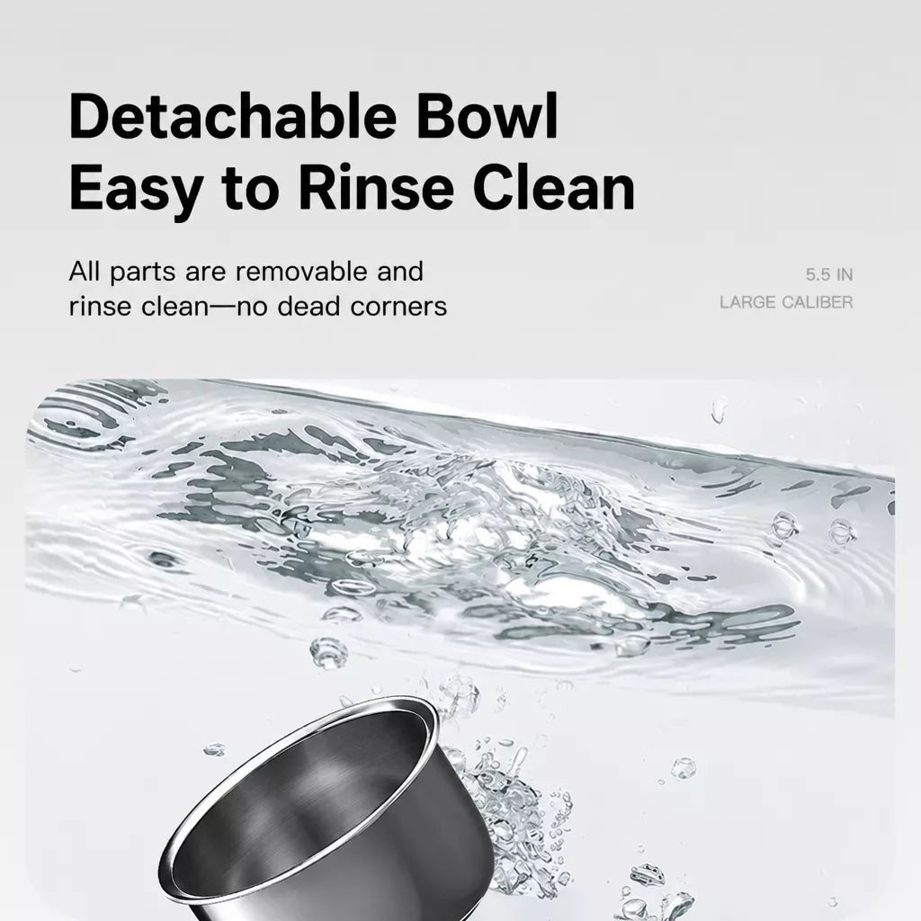 Stainless Steel Double Pet Bowls with Elevated Stand