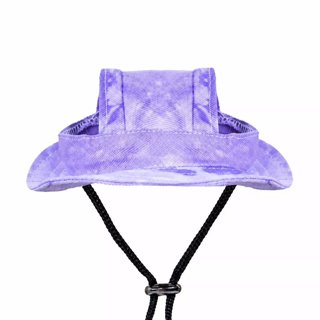 Adjustable Cotton Pet Bucket Hat with Ear Openings