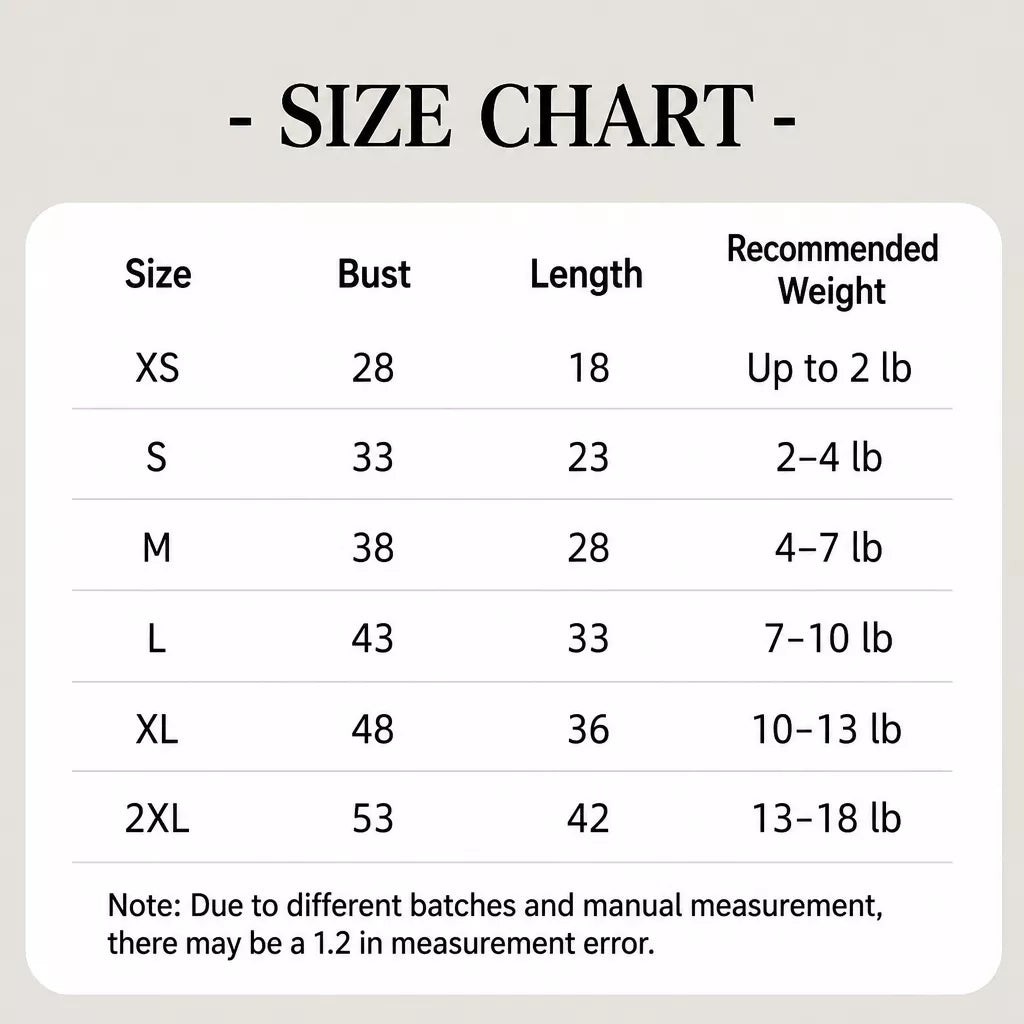 Lightweight Pet Vest for Small Dogs and Cats