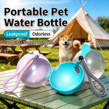 Portable Pet Water Bottle with Foldable Silicone Bowl