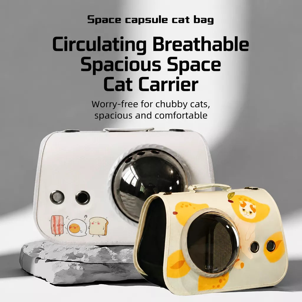 Capsule Pet Carrier Backpack for Cats and Small Dogs Up to 16 lb