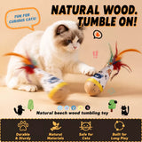 Interactive Wobble Feather Cat Toy for Batting and Pouncing