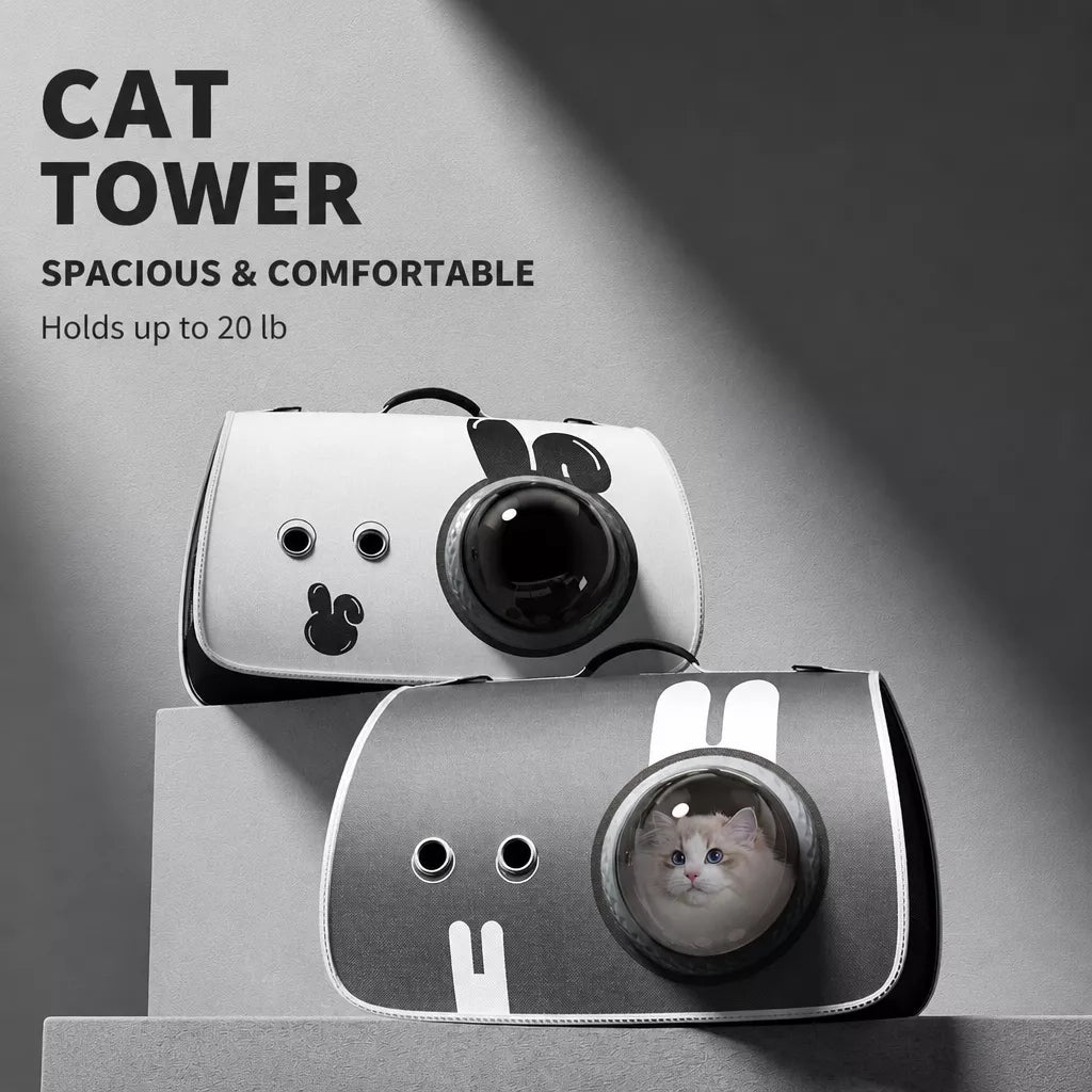 Nylon Space Capsule Pet Carrier Backpack for Cats & Small Pets