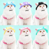 Adjustable Cotton Pet Bucket Hat with Ear Openings