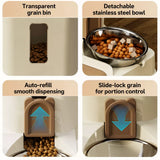 Two-Bowl Pet Feeding Set for Cats and Dogs