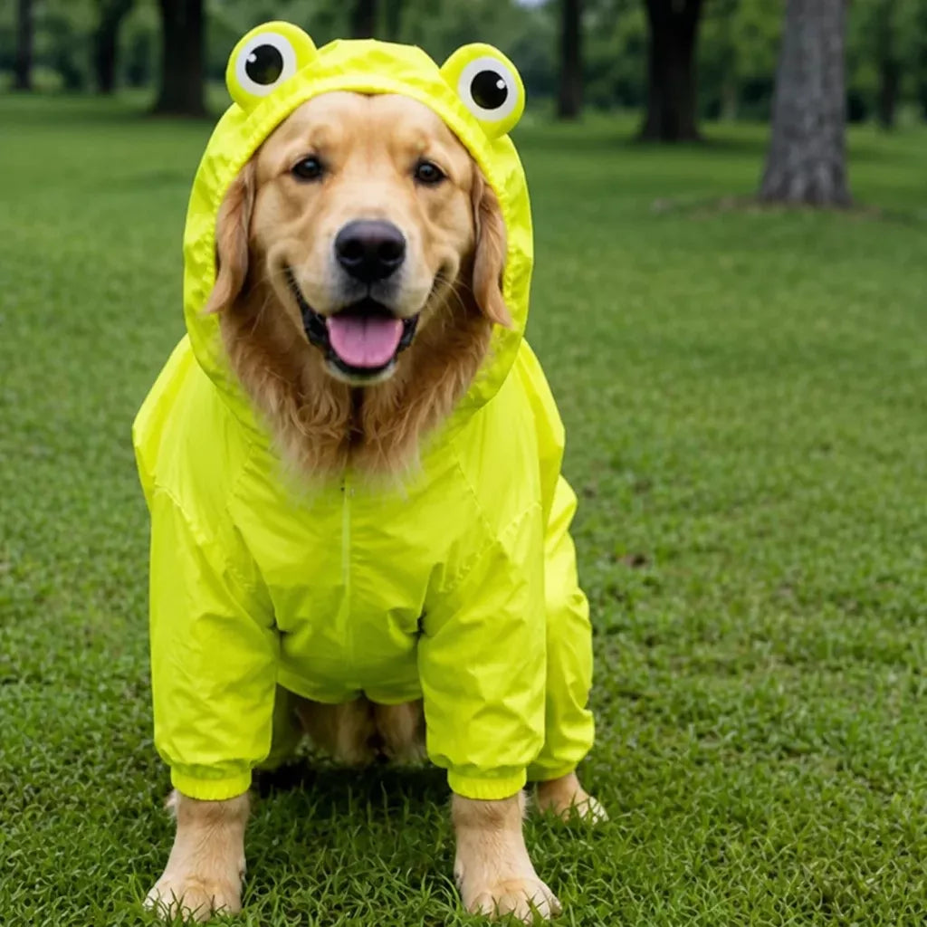 Waterproof Dog Raincoat for Golden Retrievers and Labradors