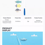 Retractable Cat Wand Toy with Fish-Shaped Teaser