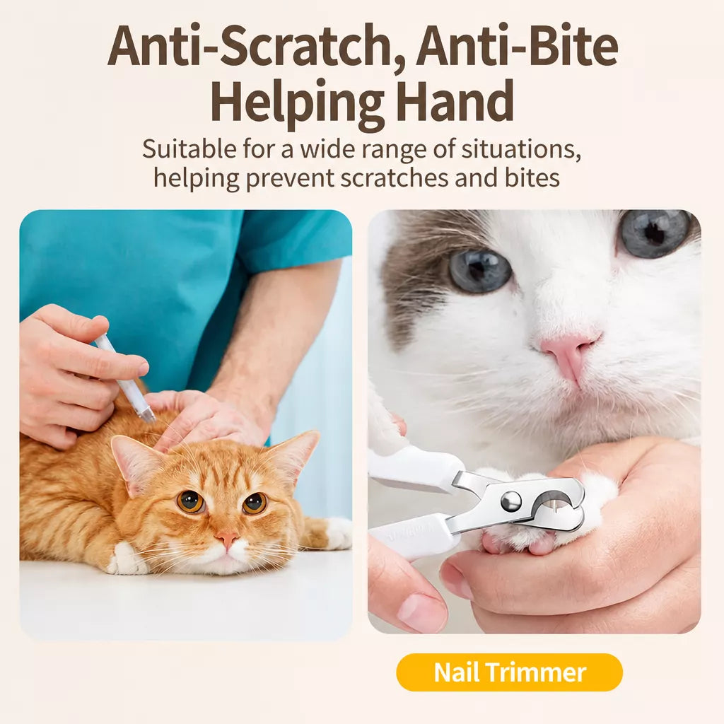 Plastic Recovery Cone for Cats During Grooming and Care