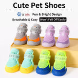 Nylon Knit Dog Shoes with Hook-and-Loop Closures