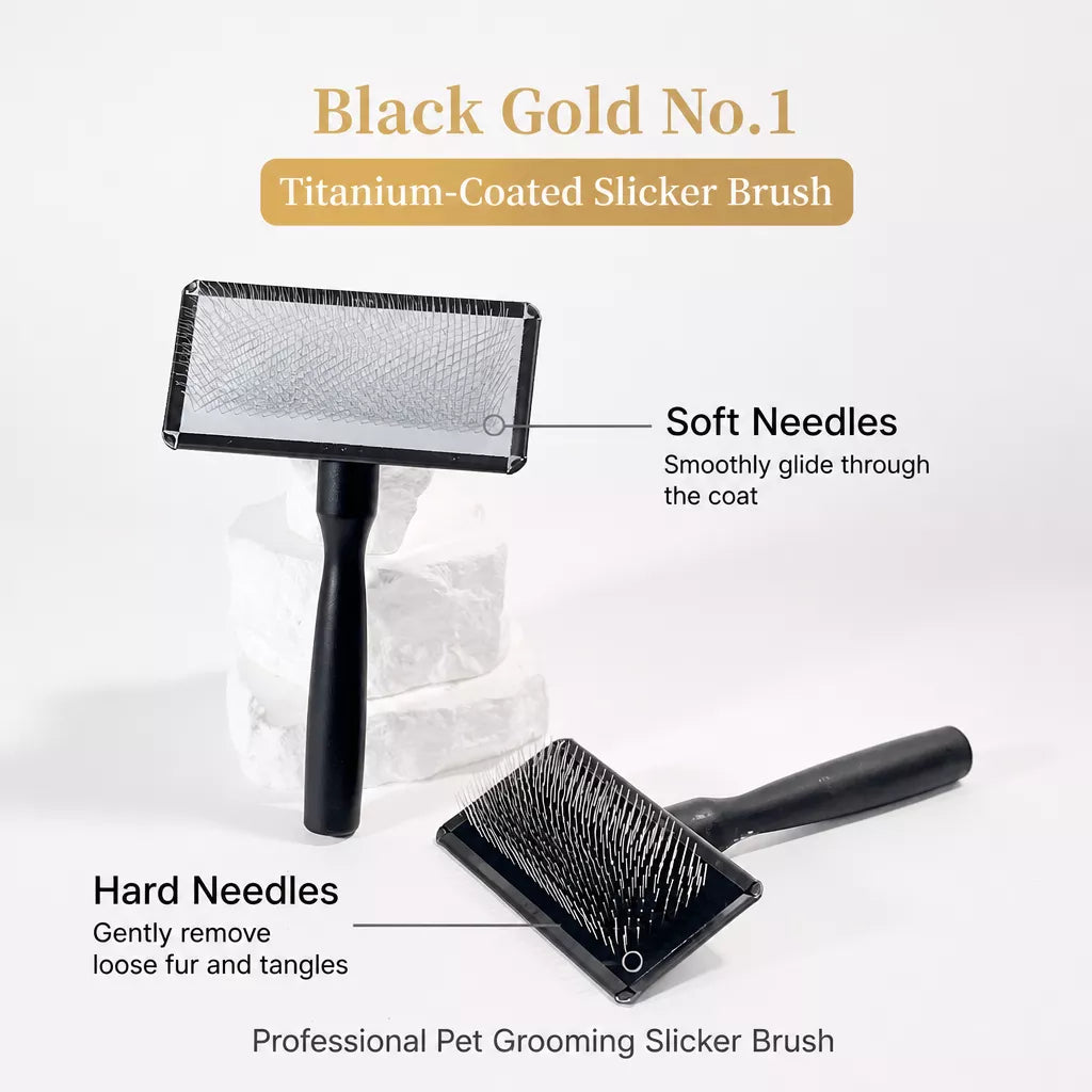 Pet Grooming Pin Brush for Long-Haired Cats and Dogs