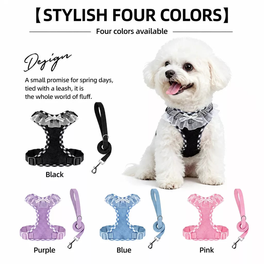 Dog Harness with 6.6-Ft Leash