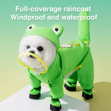 Frog-Style Full-Coverage Raincoat for Small Dogs
