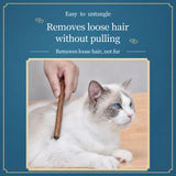 Wooden Cat Grooming Comb for Detangling and Loose Hair