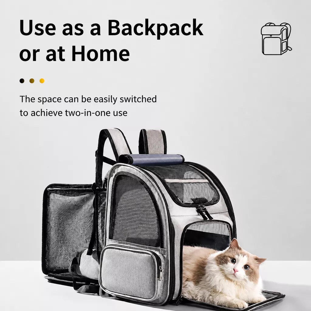 Large Breathable Pet Carrier Backpack for Dogs and Cats
