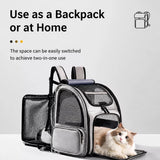 Large Breathable Pet Carrier Backpack for Dogs and Cats