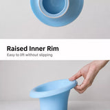 Wide-Opening Ceramic Pet Bowl for Cats and Dogs