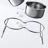 Stainless Steel Double Pet Bowls with Elevated Stand