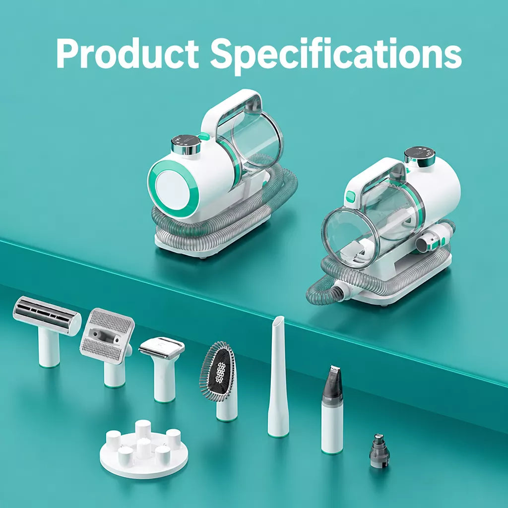 7-in-1 Pet Grooming Vacuum Clipper