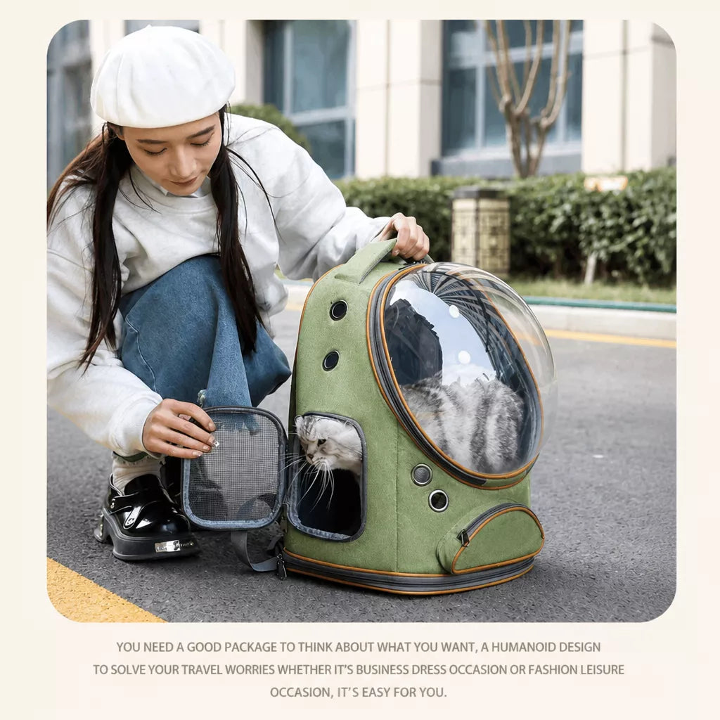 Pet Carrier Backpack with Panoramic Window