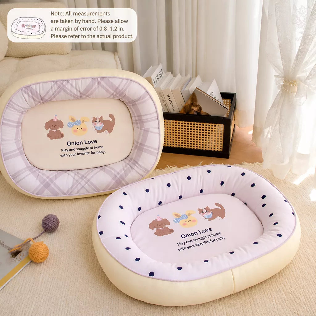 All-Season Washable Pet Bed for Small Dogs & Cats