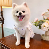 Lightweight Cotton Pet Dress for Small Dogs and Cats
