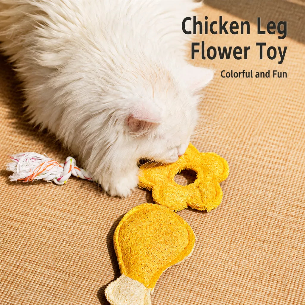 Cat Toy Collection with Natural Loofah and Catnip