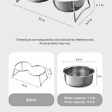 Stainless Steel Double Pet Bowls with Elevated Stand