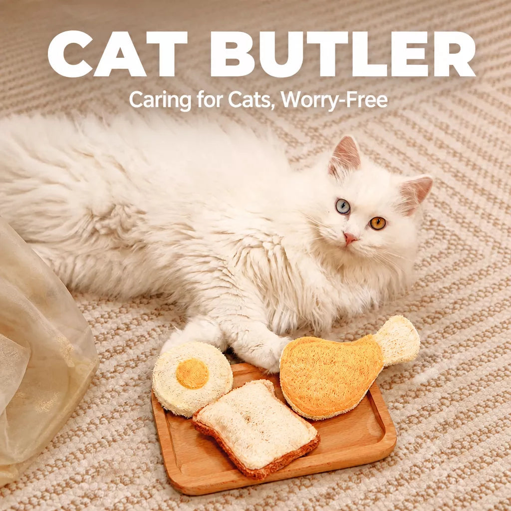 Cat Toy Collection with Natural Loofah and Catnip