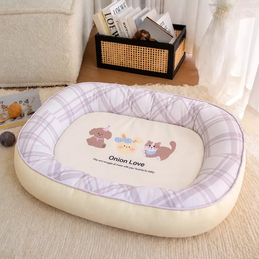All-Season Washable Pet Bed for Small Dogs & Cats