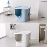 Large Semi-Enclosed Cat Litter Box