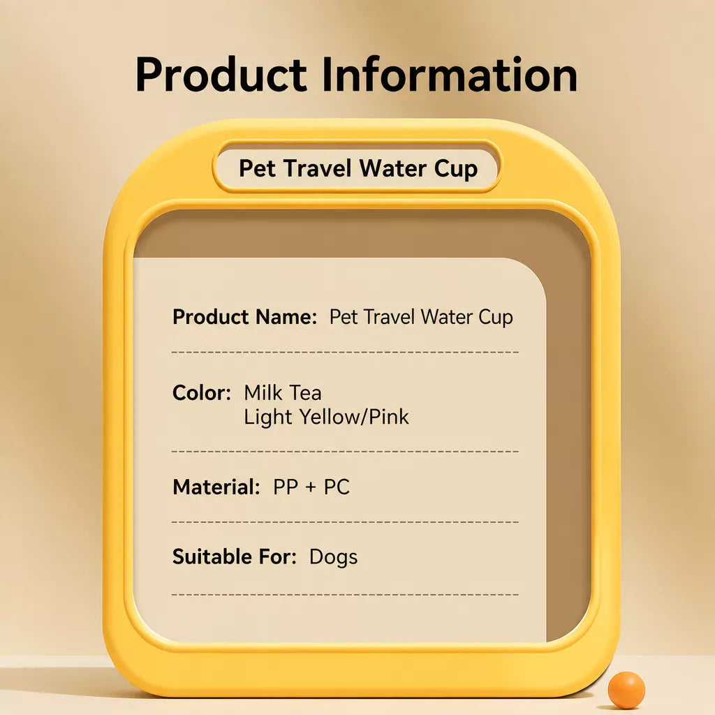 Portable Dog Water Bottle with Built-In Drinking Cup for Walks