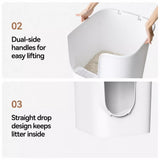 Large Semi-Enclosed Cat Litter Box