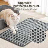 Double-Layer Cat Litter Mat with Cut-to-Fit Design