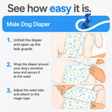 Dog Diaper Pants for Male and Female Dogs