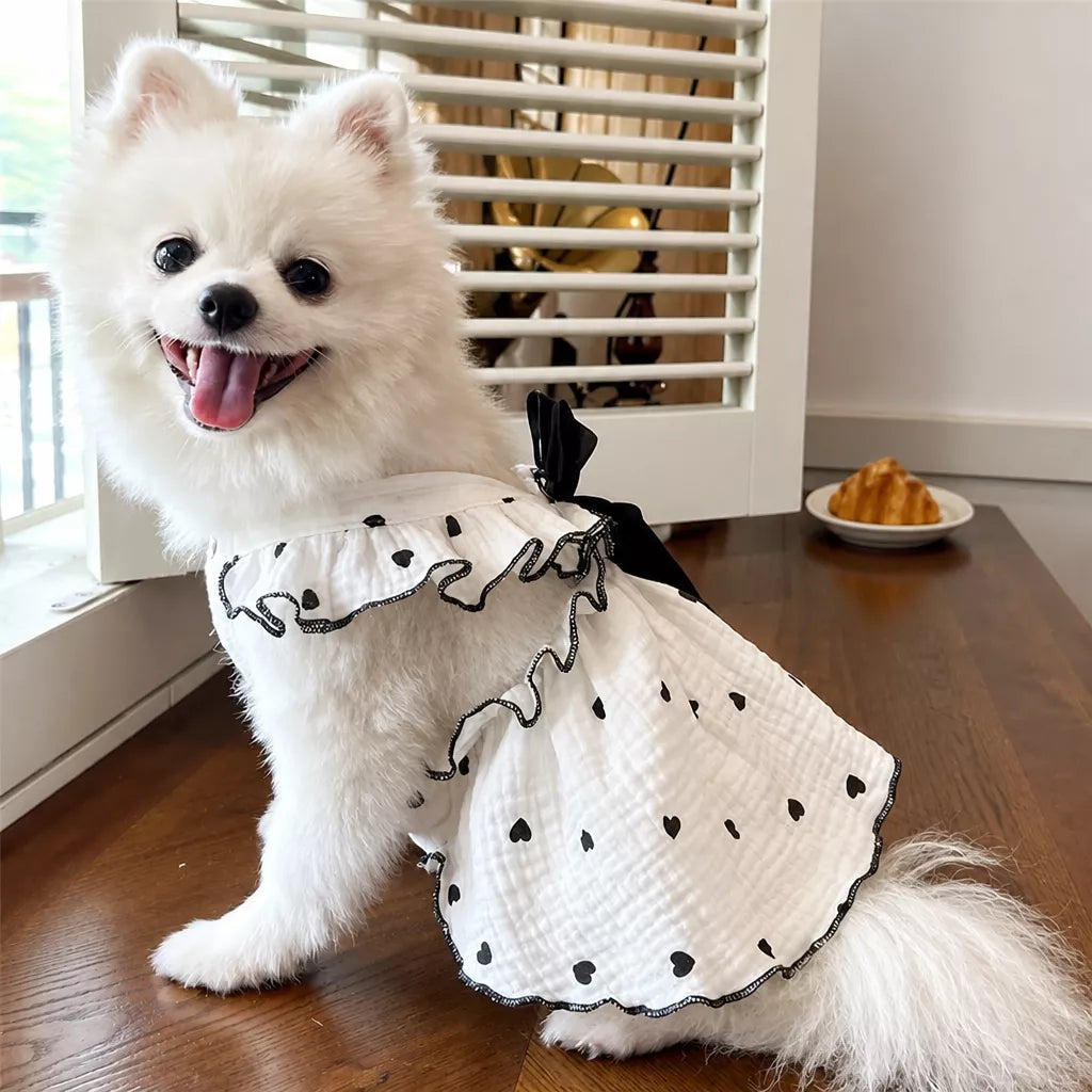 Lightweight Cotton Pet Dress for Small Dogs and Cats