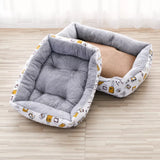 Rectangular Padded Pet Bed for Dogs and Cats